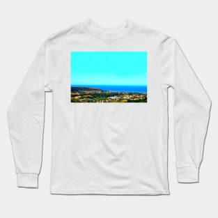 View in Campofilone at the Adriatic Sea and human settlements Long Sleeve T-Shirt